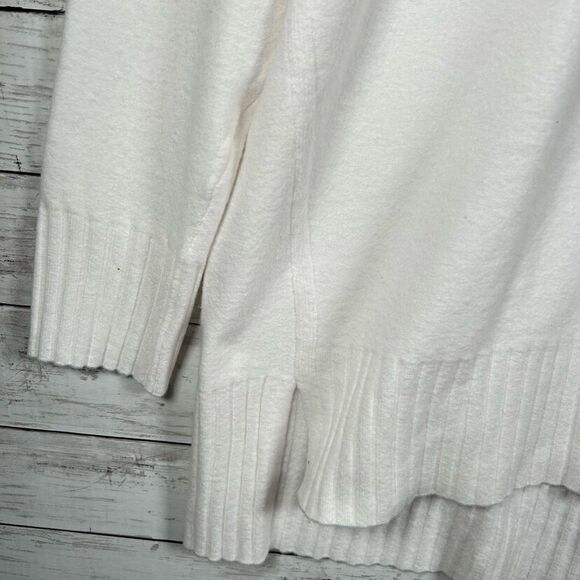 Free People Phoebe White Knit Pullover Tunic Slit Oversized Sweater S NEW $168 - Picture 9 of 11